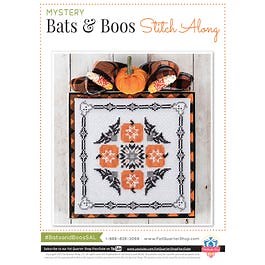 Bats & Boos Mystery Stitch Along Cross Stitch Pattern | Free PDF Fat Quarter Shop Exclusive