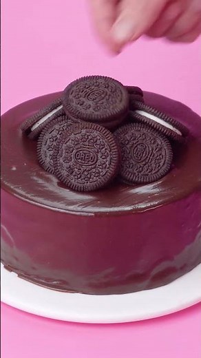 Most Satisfying Glossy Oreo Chocolate Cake 🍩 Tasty Cake Ideas #shorts #cake #chocolate