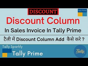 How To Add Discount Column In Sales Invoice In Tally Prime | tally tutorial #tally #tallyprime