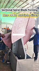 Sectional Spiral Blade Forming Machine | Screw Conveyor Flight Production #Shorts