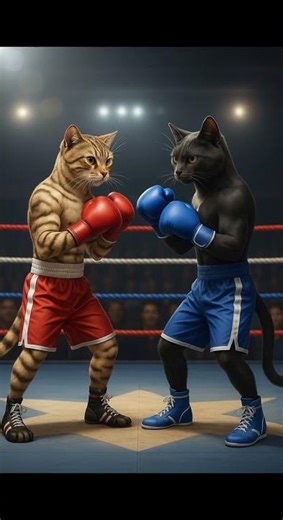 “Epic Cat Boxing Match 🥊 | Who Will Win?”