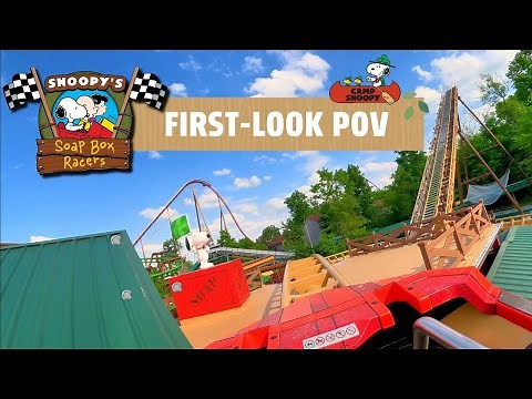 Kings Island - First Look - Snoopy's Soap Box Racers POV