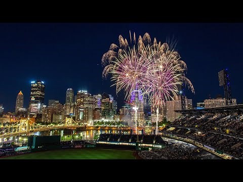Fireworks in Pittsburgh, PA At PNC Park (Pirates MLB game) 04/08/2023