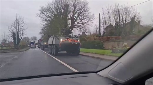 🇮🇪 Ireland’s farmers can’t afford to work their land. Their government sent the army.The people who feed Ireland are being crushed migration and suicidal energy diktats from Brussels, by a war they didn’t vote for.This is what the betrayal of the Irish people looks like. Armored personnel carriers sent to crush the popular will of the people.Diesel is up 30% since mid-February. Home heating oil has surged almost 70%. Why? Because Ireland’s government is being predictablely squeezed in a vise a