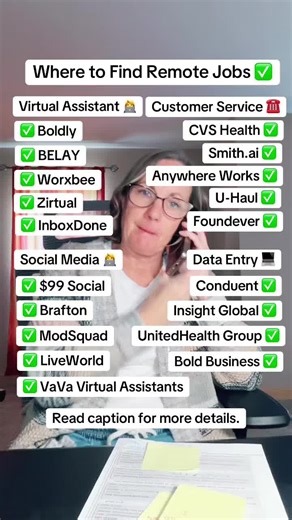 If you’re looking for a remote job, keep an eye on these companies that are always hiring! Go directly to their websites to view current WFH positions, and remember to automate your job search by signing up for remote job alerts. For more work from home jobs, visit The Work at Home Woman. #jobsearch #careertiktok #remotework #workfromhomejobs #WFH