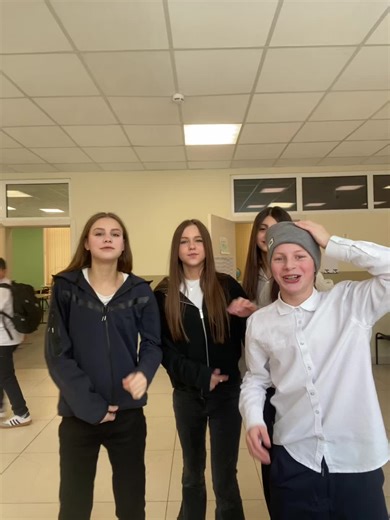 Teenagers Perform Synchronized Dance Routine