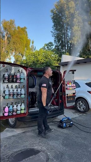 Using a powerful pressure washer the size of a car battery. The ePX3100v ‪@westinghouse‬