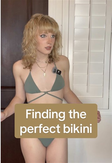 Spring break is coming up but with it comes a lot of fomo and anxiety . . . . . #fyp #bikini #lgbt #mtf #tgirl