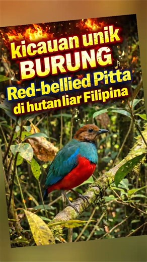 Kicauan Unik Red-bellied Pitta! 🐦✨ #birds #kicaumania
