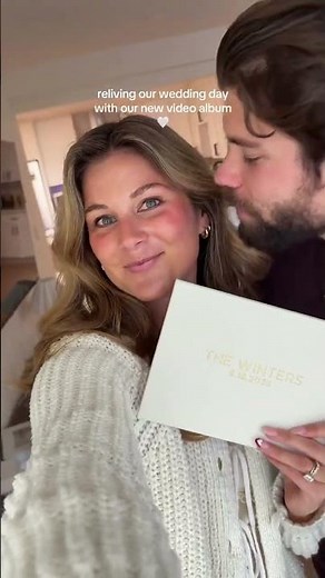 When your wedding video is THAT good, you gotta get it made into a video book ❤️#weddingvideo