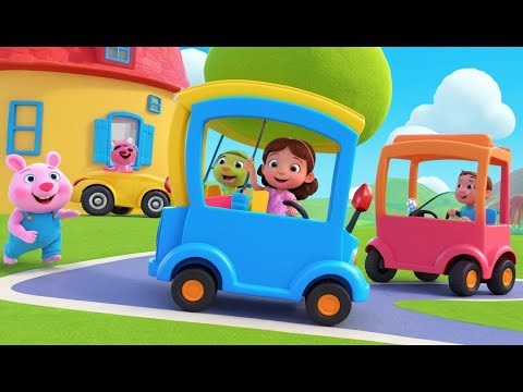 Funny Cart Goes Bumpity Bump 🛒🎵 | 3D Animated Nursery Rhyme for Kids