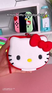 Hamee Hello Kitty Cartridge Case Compatible with Nintendo Switch Games – Portable Carrying Zip Case Storage Holder with 12 Slots, Holds 12-36 Games [Carabiner Included]
