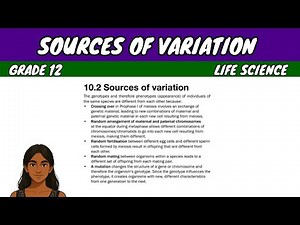 Sources of Variation | Grade 12 Life Science