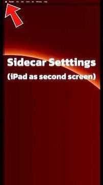 Sidecar settings: use your iPad as a second screen for your Mac. ￼