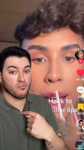 🌙Manny Gutierrez on Instagram: "would you guys try this lip lift hack?! miss @makeupbyariel doing the lords work!! i’m kinda shook!! shoutout to @boxycharm for the june base box baby it’s is LIT! @toofaced lip injection maximum is wild! #makeup #makeuphack #boxycharmpartner #makeuptutorial"