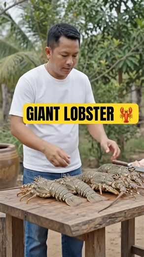 GIANT LOBSTER Cracked Open & Cooked in Butter 🦞🔥