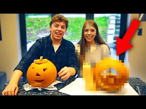 PUMPKIN CARVING CHALLENGE! w/ My Sister