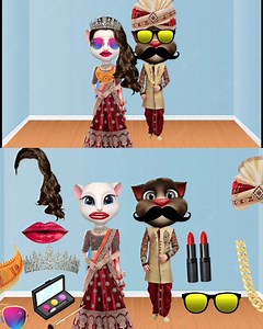 11K views · 82 reactions | Talking Tom Comedy Episode | Funny Makeup Of Talking Tom And Angela #talkingtom #Angela #funny #fun | Wrong Head Puzzles | Facebook