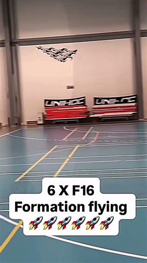 6 RC F-16 Jets Flying Indoors… But It’s Actually ONE Plane