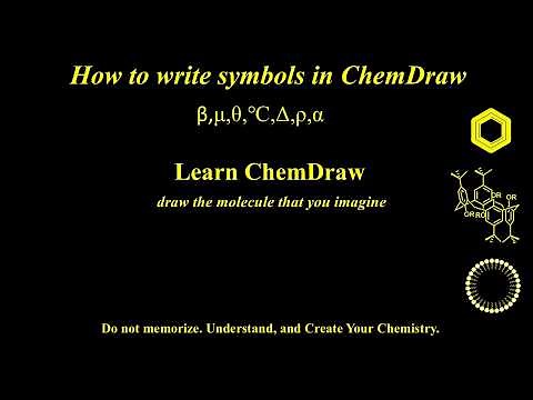 How to Write Symbols in Chemdraw