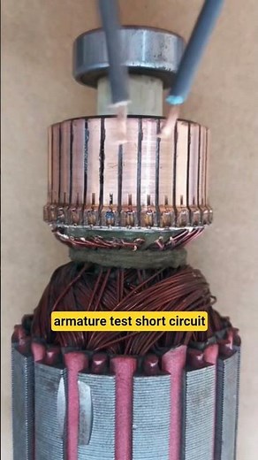 armature test short circuit #armature #test #short #circuit #copper #oldarmature #experiment #drill