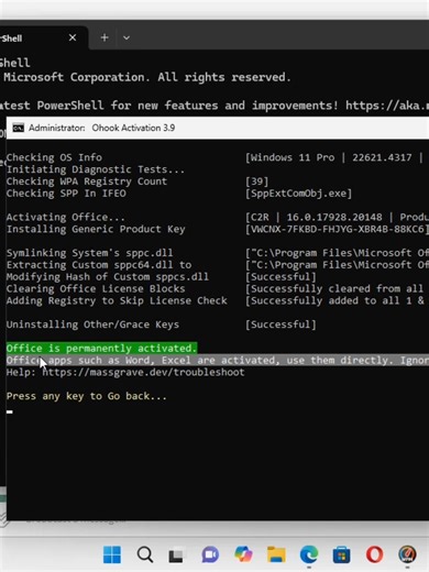 របៀប Activate Microsoft Office & windows Links ចូលទៅកាន់ Script Activate https://t.me/reancomputerfree/382 ថ្នាក់​ កុំព្យូទ័រ​ ពិសេស​ ធានាបង្រៀនលោកអ្នក​ អោយចេះ​ ហេីយអាចយកទៅបំពេញកាងារបាន​ក្នុងរយៈពេលខ្លី​ ..! ​ ✅. ដំណាក់សិក្សា​ បានរៀបចំជូន​ : - គ្រូដែលមានបទពិសោធ៍យូរឆ្នាំក្នុងការបង្រៀនផ្ទាល់​ &​ អនុវត្តន៍លេីកាងារជាក់ស្តែង - ការកំណត់ចំនួនសិស្ស​ មួយបន្ទប់តែ​ 10 នាក់ប៉ុណ្ណោះ.! - ផ្តល់ជូនកម្មវិធីសិក្សាដែល​ស្របតាមការ​ Update ថ្មីរបស់​ Microsoft ( Word , Excel , powerpoint ) - ផ្តល់ជូន​ Video ជំនួយបន្ទាប