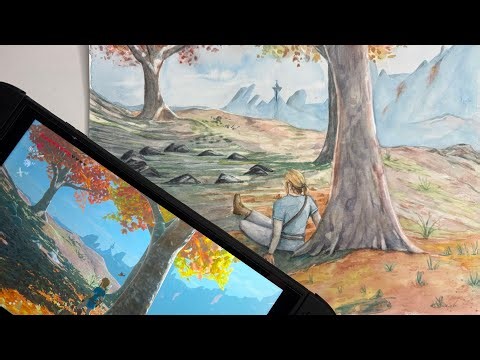 Relaxing BOTW Music and Speedpaint