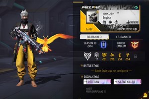 Ankush FF's Free Fire MAX ID, stats, headshots, and YouTube earnings in November 2022
