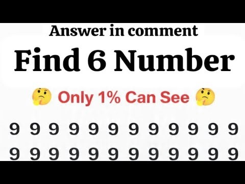 Find 6 Number in digits mind quiz game