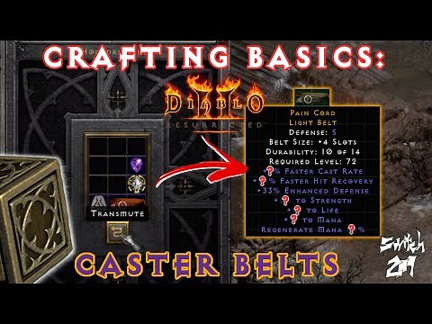 Crafting Caster Belts! Basic Crafting Guide While Crafting 50 Pairs - Diablo 2 Resurrected