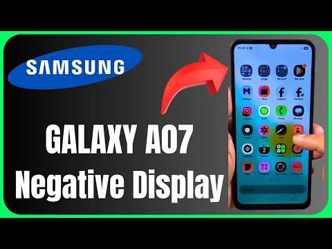 🖤 How to Fix Negative Display Issue on Samsung Galaxy A07 😱📱