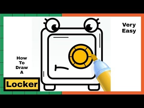 How To Draw A Locker Very Easy | Drawing Of A Locker And Colour | Easy Drawing | Drawing Steps 101