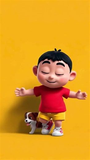 cute baby dancing and dog #trendingshorts #yuotube #varilshorts