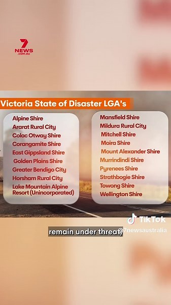 Victoria Bushfires: State of Disaster Declared