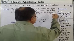 Kinematics of Linear Motion - Solution of Problem 3.7