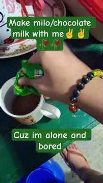 making chocolate milk or milo