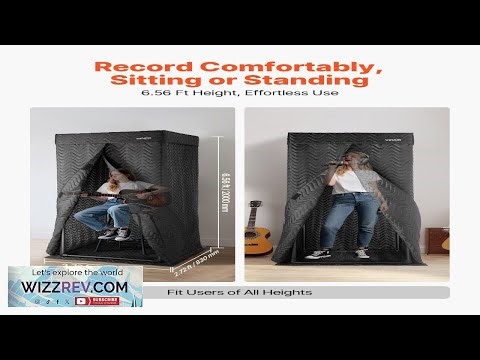 6.56 ft Portable Vocal Booth Recording Booth with Travel Bag for Voiceovers VEVOR US Review