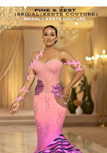 Kente Couture: Bold Pink Bridal Looks for Modern Weddings