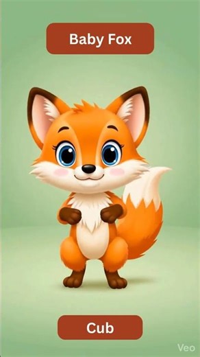 What Is a Baby Fox Called? 🦊 | Fox for Kids #Shorts