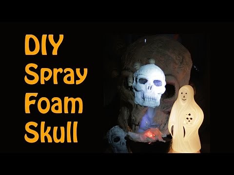 DIY Spray Foam Halloween Skull (with Great Stuff)