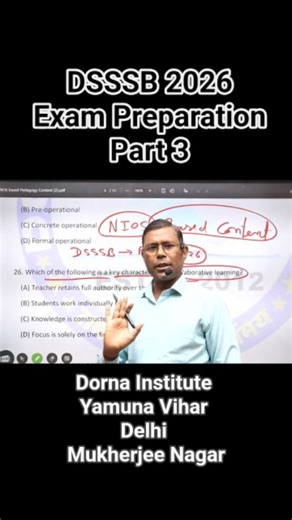 Drona Institute on Instagram: "DSSSB Exam Preparation 2026 #shorts #education #exam #teachertraining #dsssb viral"
