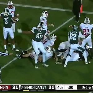 10 years ago today, Kirk Cousins' Hail Mary pass gave Michigan State Football the upset over Wisconsin 🚀 | College Football on ESPN