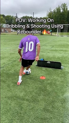 POV: Working On Dribbling & Shooting Using Rebounder 🔥🎯#soccer #football