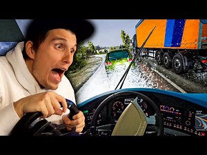 Autobahn steht unter Wasser! REGENCHAOS in Deutschland ✪ (Flixbus) Fernbus Simulator
