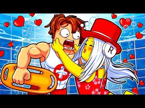 The ONLY LIFEGUARD at the GIRLS' Water Park! 😳🌊