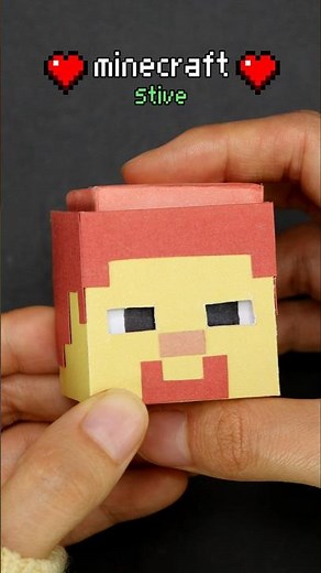 Paper Minecraft Steve Comes to Life with Blinking Eyes😉| #minecraft #MinecraftMovie #paper #origami
