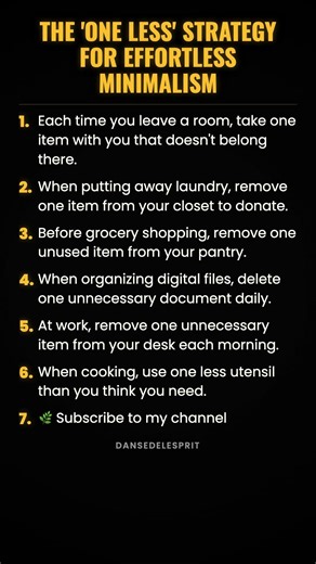The 'One Less' Strategy for Effortless Minimalism #ad (Verify Info)