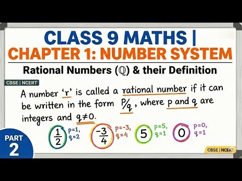 Rational Numbers Class 9 Maths | Chapter 1 Number Systems | Full Explanation
