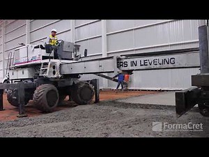 Piso de concreto con niveladora laser
