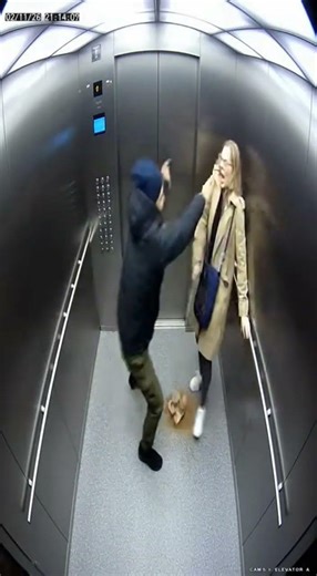 This man tried to assault a woman in the elevator #attack #elevator #rescue